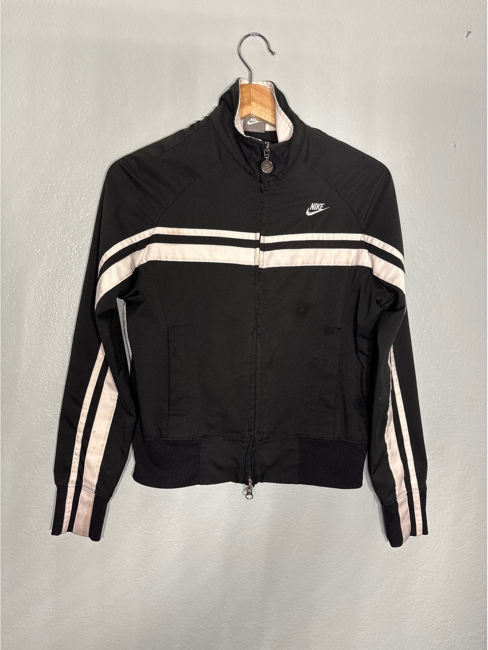 Nike vintage track jacket black Xs Y2K